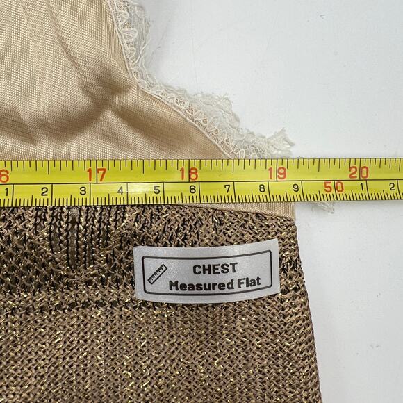 Vintage Damianou Gold Metallic Fringe 2 Piece Skirt Set - Picture 6 of 11